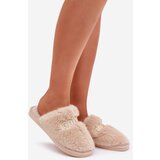  Women’s Furry Slippers With Bear And Decorative Elements Beige Ialise Cijene