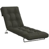  Jastučić za ležaljku VIANEN 100% poliester Antracit - Antracit 200 x 50 x 8 cm | shoptok.hr