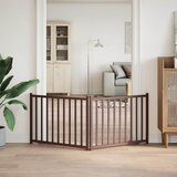  Vrata za pse sklopiva 2 panela smeđi hrast 160 cm | Shoptok.si