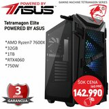 Asus računar tetramagon elite powered by asus amd ryzen 7 7600X/32GB/1TB/RTX4060/750W Cene