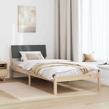 vidaXL Kovinska posteljna konstrukcija rjava in temno siva 90 x 200 cm, (5000084266) | Shoptok.si