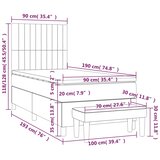  s oprugama i madracem smeđesivi 90x190 cm od tkanine | shoptok.hr