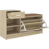 vidaXL Klupa za cipele boja hrasta sonome 94,5 x 31 x 57 cm od iverice | shoptok.hr
