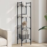 Police za knjige 4 razine siva boja hrasta 35 x 30 x 138,5 cm | shoptok.hr