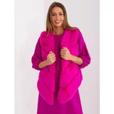 Fashion Hunters Fuchsia fur vest with lining