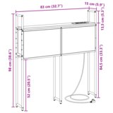  Skladišno uzglavlje Crni hrast 80 cm Konstruirano drvo | shoptok.hr