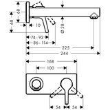 Hansgrohe podometna enoročna armatura za umivalnik Talis S (72111000) - krom | Shoptok.si