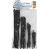 Plastične vezice, set, 120 kom., crna – CTS BK