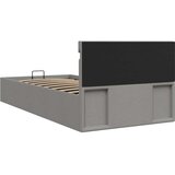  Hidraulični okvir za krevet tkanina LED svjetlosivi 100x200 cm | shoptok.hr