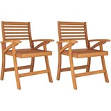  3-dijelni vrtni blagovaonski set od masivnog bagremovog drva Smeđa 85 x 85 cm | Shoptok.si