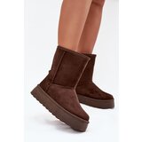 Boto Ladies Insulated Snow Boots With Fur Chocolate Abrams | Shoptok.si