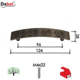 Dabel ručica za nameštaj C46 Crna 96/124/28mm M4x22mm Q 0205046 cene