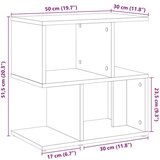 vidaXL Noćni ormarić Artisan hrast 50x30x51,5 cm izrađeno drvo | shoptok.hr