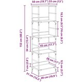  Polica Crni hrast 50 x 33 x 153 cm Konstruirano drvo | shoptok.hr
