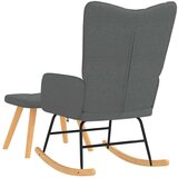 vidaXL stolica za ljuljanje s osloncem za noge tamnosiva od tkanine | shoptok.hr