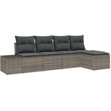  Sjedeća garnitura za vrt 5 kom. Siva poliratan 294 x 62 x 85 cm | shoptok.hr