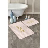 Mila Home Rožnate žametne kopalniške preproge v kompletu 2 ks 60x100 cm Love – | Shoptok.si