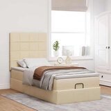 vidaXL otomanski okvir kreveta s madraca krem 80x200cm od tkanine | shoptok.hr