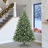  Umjetno božićno drvce s nogom Zelena 240 cm PVC i metal | shoptok.hr