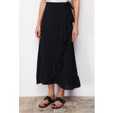 Trendyol Black Woven Wrapped Ruffle Skirt | Eponuda.ba