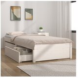  Okvir za krevet s ladicama bijeli 75 x 190 cm 2FT6 mali | shoptok.hr