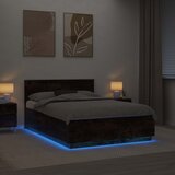  Krevetna konstrukcija S LED lampica Dimljeni hrast 140 x 200 cm | shoptok.hr
