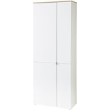 XORA garderobna omara bela, hrast artisan | Shoptok.si