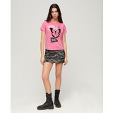 Superdry Majica 'Lo-fi Rock ' roza / črna / srebrna | Shoptok.si