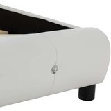 vidaXL Postelja z vzmetnico belo umetno usnje 160x200 cm | Shoptok.si