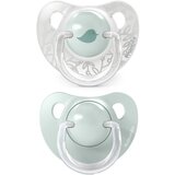 Suavinex Birdies Anatomical Silicone 0-6m duda Green 2 kos | Shoptok.si