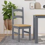 vidaXL Jedilni stoli 2 kosa sivi 40x46x99 cm trdna borovina