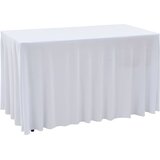  Rastezljive navlake za stol 2 kom duge 183 x 76 x 74 cm bijele | shoptok.hr