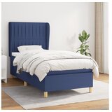 vidaXL Box spring postelja z vzmetnico modra 80x200 cm blago Cene