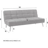 Bessagi Home Zofa S Posteljno Funkcijo Alva, Črna | Shoptok.si
