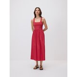 Reserved Midi haljina s mješavinom viskoze - crvena | shoptok.hr