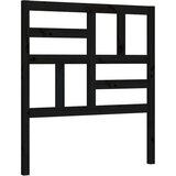  Posteljni okvir z vzglavjem črn 100x200 cm trden les, (20738218) | Shoptok.si