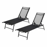  Set od 2 ležaljke, 185x57x31cm, Tamnosivi Cene