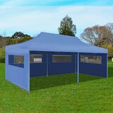 vidaXL zložljiv pop-up vrtni šotor 3x6 m moder | Shoptok.si