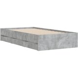  Okvir kreveta s ladicama siva boja betona 90x200 cm drveni | shoptok.hr