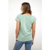 Kesi Blouse with dark mint lip print | shoptok.hr