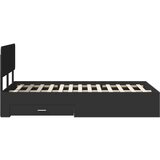  Konstrukcija postelje Črna 135 x 190 cm Konstruiran les, (5000102971) | Shoptok.si