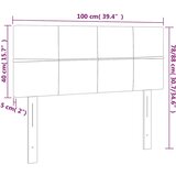  LED uzglavlje tamnozeleno 100x5x78/88 cm baršunasto | shoptok.hr