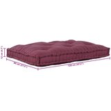  Jastučić za paletni kauč Bordo 120 x 80 x 12 cm Tkanina | shoptok.hr