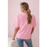 Kesi Cotton blouse with pink flower print | shoptok.hr