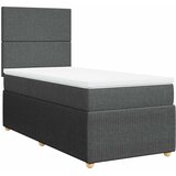  Krevet s oprugama i madracem tamnosivi 90 x 190 cm od tkanine | shoptok.hr