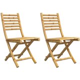 Maison Chic Zložljivi Vrtni Stoli - Stol za vrti 2 kosa 43x54x88 cm bambus JS2653, (21876512) Cene