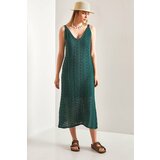 Bianco Lucci Women's Strappy Openwork Summer Knitwear Dress cene