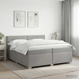  Boxspring krevet s madracem Svjetlosiva 200 x 200 cm Tkanina | shoptok.hr