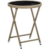  3-delni vrtni bistro set s blazinami bež polira, (22015379) | Shoptok.si