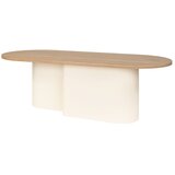 noo.ma Bež klubska mizica z mizno ploščo v hrastovem dekorju 50x115 cm Looi – Cene